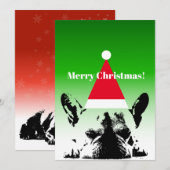 Carte de Noël Buldog (Devant / Derrière)