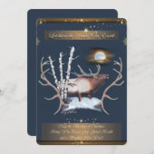 Carte de Noël Bull Elk (Devant / Derrière)