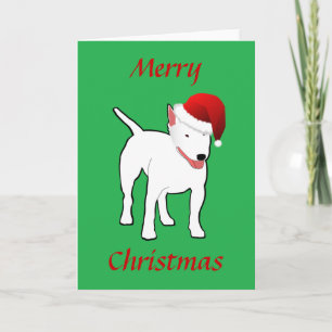 Carte de Noël Bull Terrier