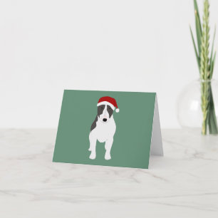 Carte de Noël Bull Terrier