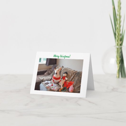 Carte de Noël Bull Terrier avec Snowman (Devant)