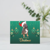 Carte de Noël Bulldog français Noël (Debout devant)