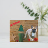 Carte de Noël Bulldog français Noël (Debout devant)