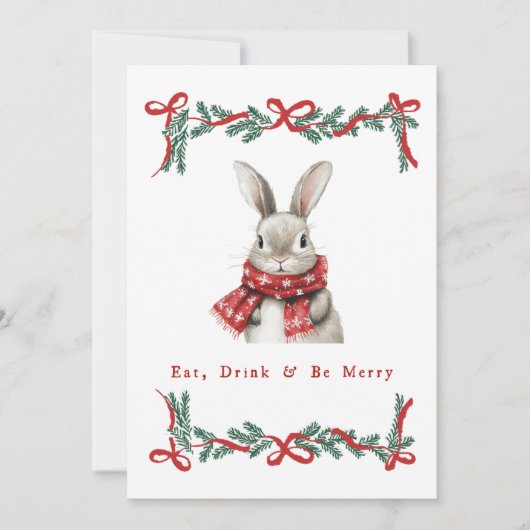 Carte de Noël Bunny vintage (Devant)