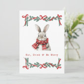 Carte de Noël Bunny vintage (Debout devant)