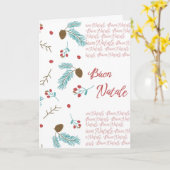 Carte de Noël Buon natale (Fleur jaune)