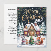Carte de Noël Cabane de Bois (Devant / Derrière)