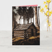 CARTE DE NOËL CABANE HORS RÉSEAU (Fleur jaune)