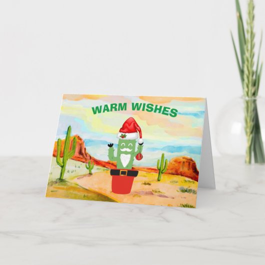 Carte de Noël Cactus Sud-Ouest (Devant)