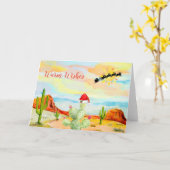 Carte de Noël Cactus Sud-Ouest (Fleur jaune)