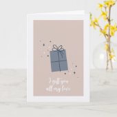 Carte de Noël Cadeau de mon Amour (Fleur jaune)