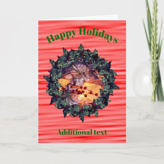 Carte de Noël cadeau Holly Berry (Devant)