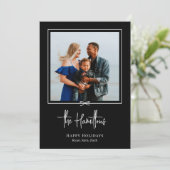 Carte de Noël cadeau photo moderne (Debout devant)