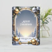 Carte de Noël Cadre de Fêtes (Debout devant)
