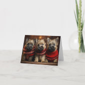 Carte de Noël Cairn Terrier Puppies (Devant)