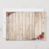 Carte de Noël calligraphiée Rustic One Photo Joyeu (Dos)