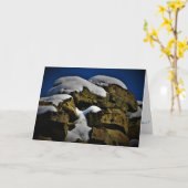 Carte de Noël "Calottes de neige" (Fleur jaune)