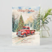 Carte de Noël Camion Rouge (Debout devant)