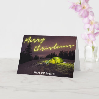 Carte de Noël Camping