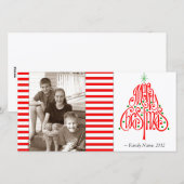 Carte de Noël Candy Stripe (Devant / Derrière)
