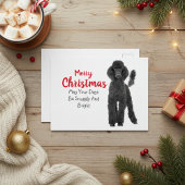 Carte de Noël Caniche Standard