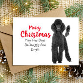 Carte de Noël Caniche Standard