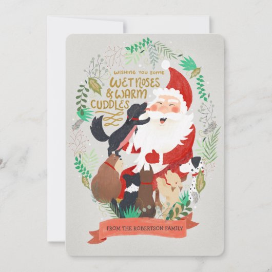 Carte de Noël Canine (Devant)