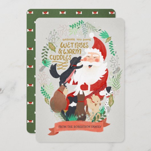 Carte de Noël Canine (Devant / Derrière)