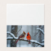 Carte de Noël Cardinal Couple (Outside Unfolded)