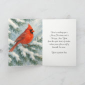 Carte de Noël Cardinal dans un Sapin (Intérieur)