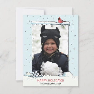 Carte de Noël Cardinal rouge, carte de vacances Ca