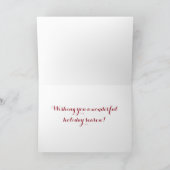 Carte de Noël cardinale (Intérieur)