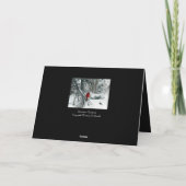 Carte de Noël cardinale de Milou (Dos)