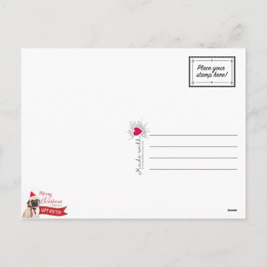 Carte de Noël carlin (Dos)