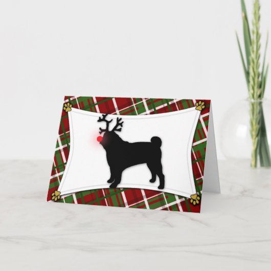 Carte de Noël carlin Reindeer (Devant)