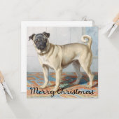 Carte de Noël Carlin vintage (Devant/Arrière en situation)