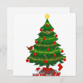 Carte de Noël Carré plat (Devant / Derrière)