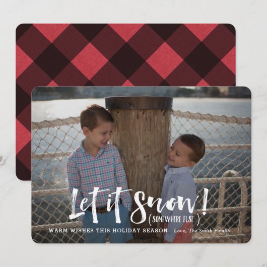 Carte de Noël Carte de vacances amusante (Devant / Derrière)