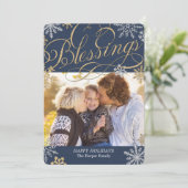 Carte de Noël Carte photo de vacances Flakes (Debout devant)