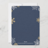 Carte de Noël Carte photo de vacances Flakes (Dos)