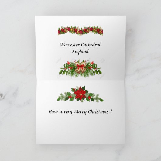 Carte de Noël - Cathédrale de Worcester (Intérieur)