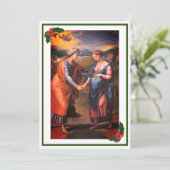 Carte de Noël catholique de visite (Debout devant)