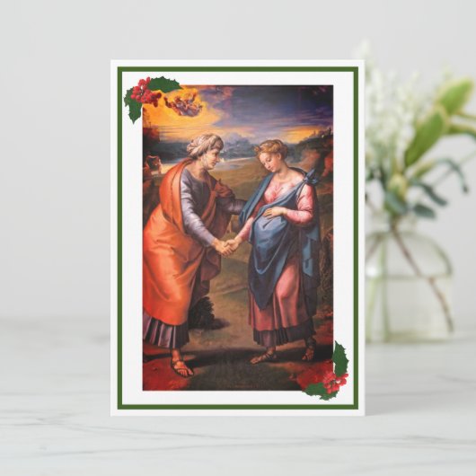 Carte de Noël catholique de visite (Debout devant)