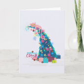 Carte de Noël Catmus Tree (Devant)