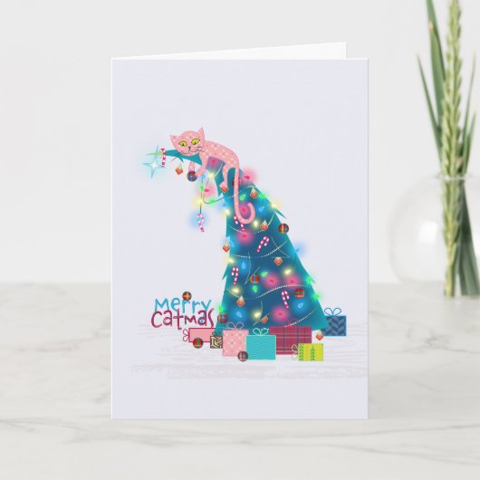 Carte de Noël Catmus Tree (Devant)