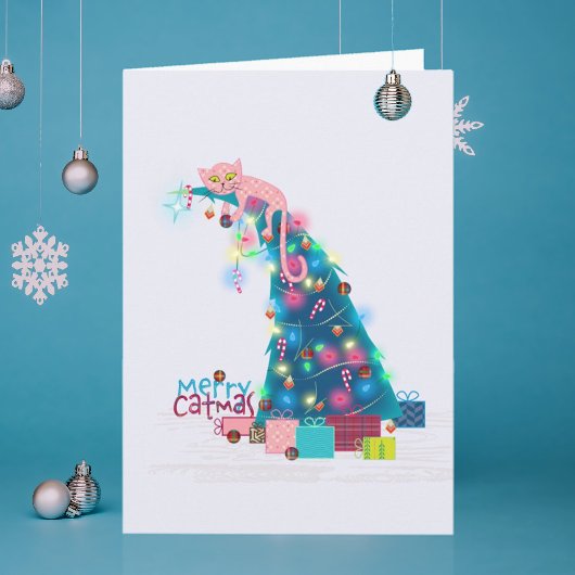 Carte de Noël Catmus Tree