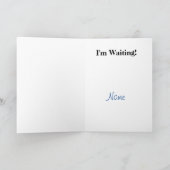 Carte de Noël caucasienne flic & mistletoe Flirty (Intérieur)