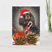 Carte de Noël Cavalier King Charles (Devant)