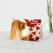 Carte de Noël Cavalier King Charles flocon de neig (Devant)