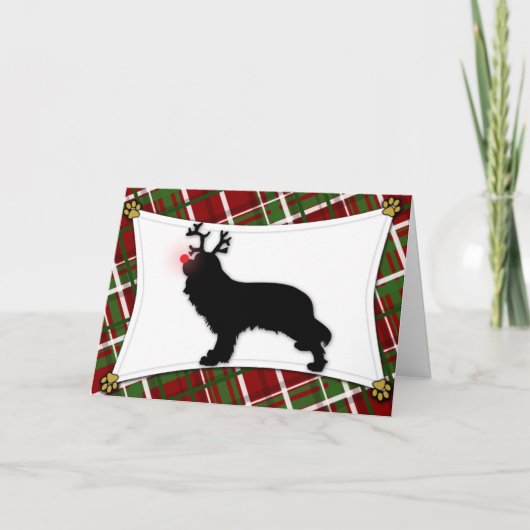 Carte de Noël Cavalier King Charles Reindeer (Devant)